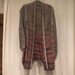 Nic & Zoe open front multi color cardigan